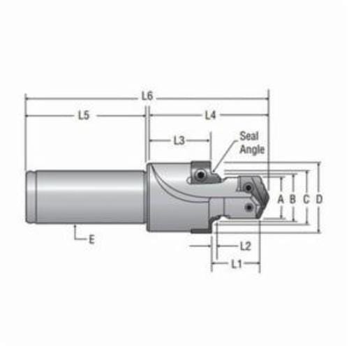 Allied Machine & Engineering AccuPort 432® AS5202-080-075F 0.5 Series Port Contour Cutter, SAE AS5202, 0.689 in Dia Pilot, 3/4-16 UNJF-3B Thread